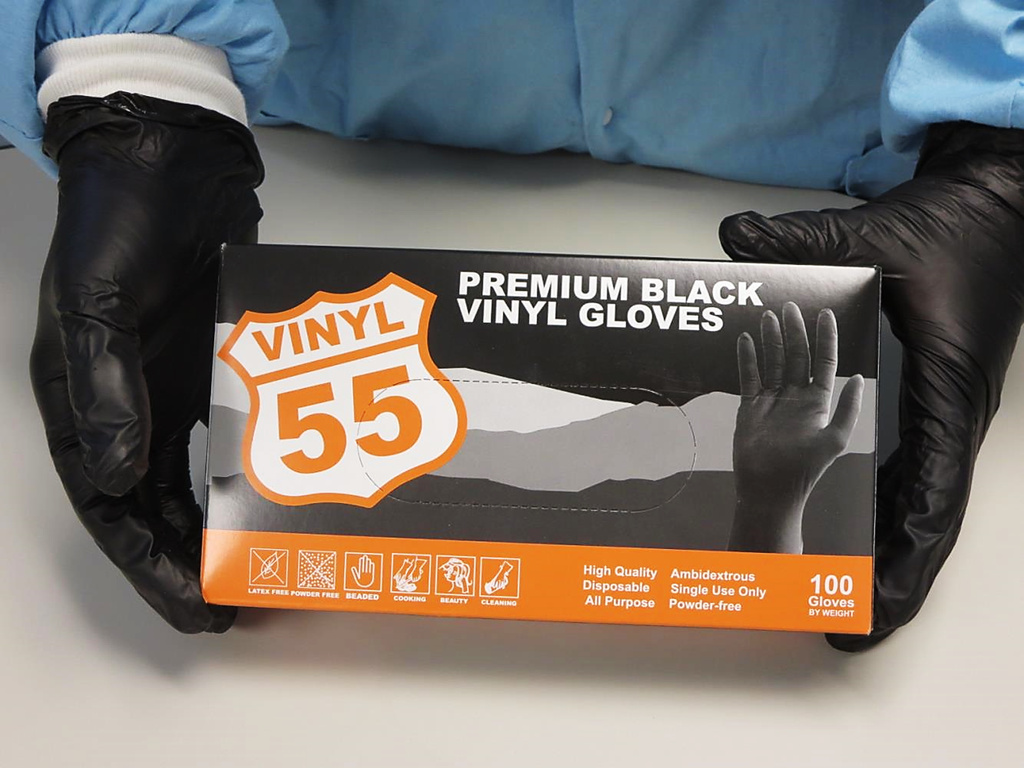 Emerald 55 Black 5.5-mil Powder-Free General Purpose Vinyl Gloves 